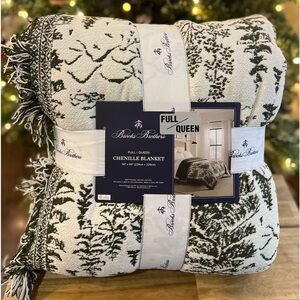 Brooks Brothers CHENILLE BLANKET QUEEN 90"×90"